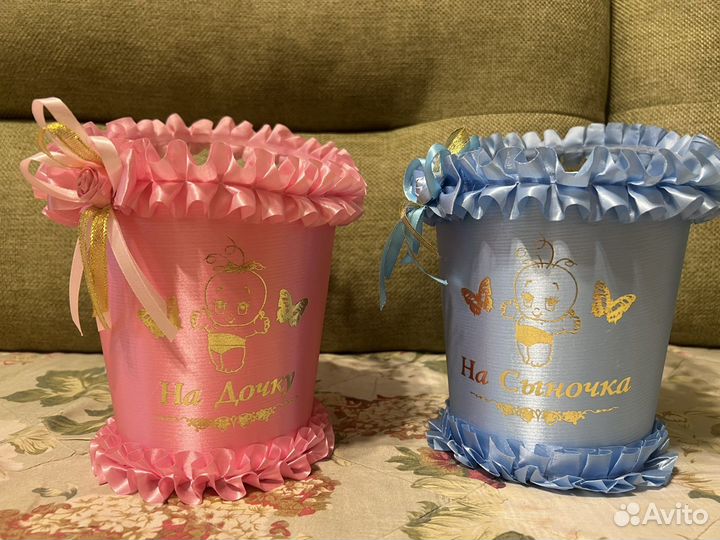 Ведра для конкурса на свадьбе на дочку и сыночка