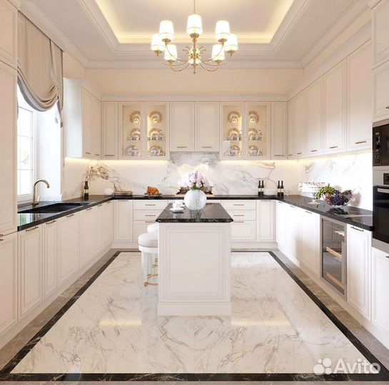 Угловая кухня с островом.Кухонный гарнитур на зака