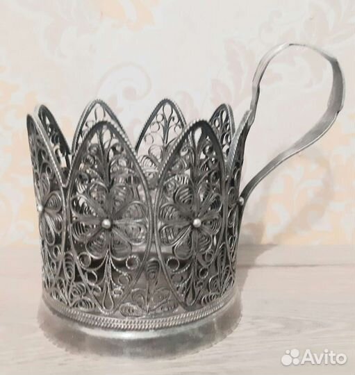 Подстаканник СССР, космос и скань