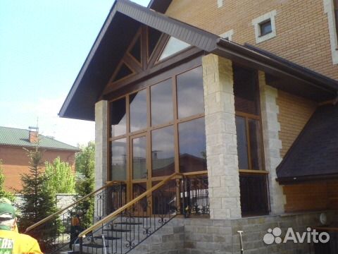 Входная группа, алюминиевые окна, витражи