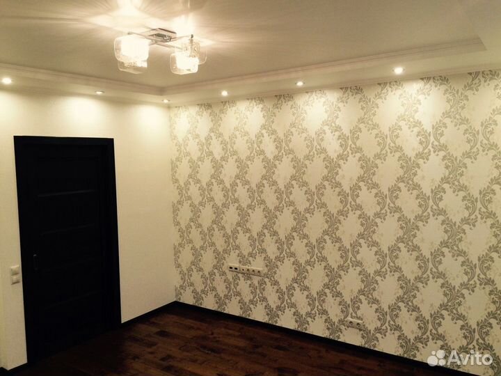 Поклейка обоев, шпаклёвка, малярные работы