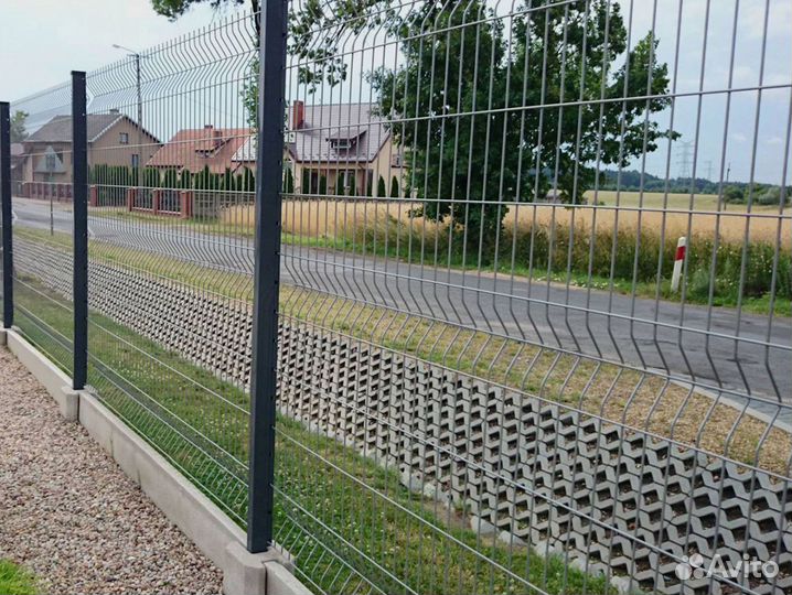 Забор из 3D сетки под ключ + Установка + Доставка