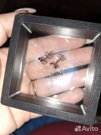 Серьги гвоздики Van Cleef