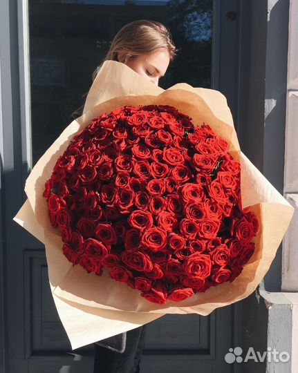 Пионы Букеты 101 Роза