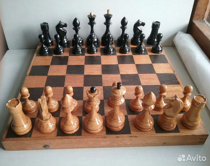 Шахматы деревянные СССР 37х 37х 6 (№ 55)