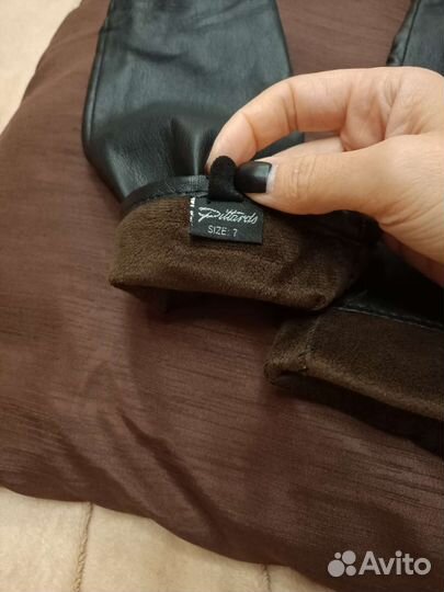Перчатки женские кожаные 7 размер