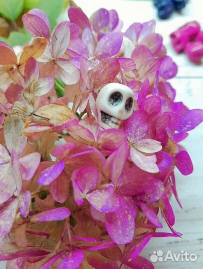 Череп Бусины Новые Камни Разноцветные 45 шт