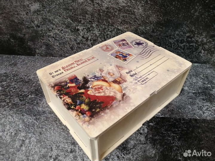 Коробка/ бокс подарочная деревянная