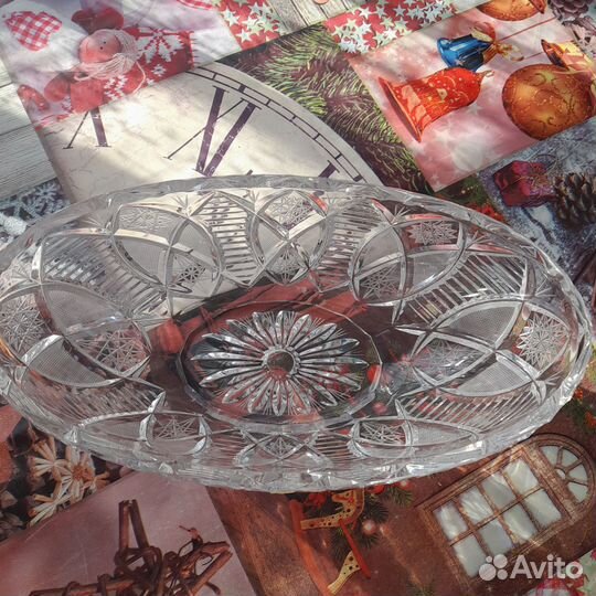 Ваза хрустальная Богемия СССР