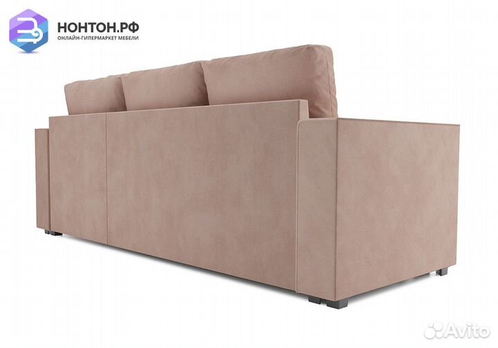 Угловой диван дельфин Рим микровелюр бежевый