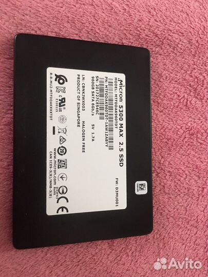 SSD Micron 5300 MAX 960 Гб mtfddak960tdt SATA