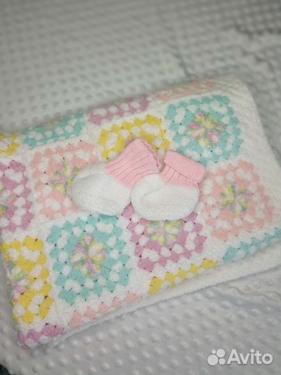 Плед детский вязаный