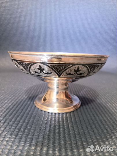Серебряная вазочка, орешница,креманка Кубачи