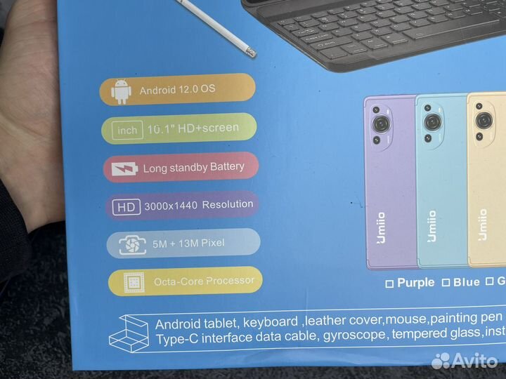 Планшет umiio p60 мини пк с клавиатурой новый