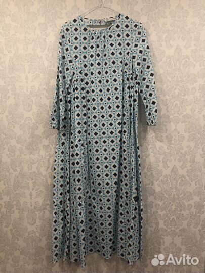 Платье zara m хлопок длинное