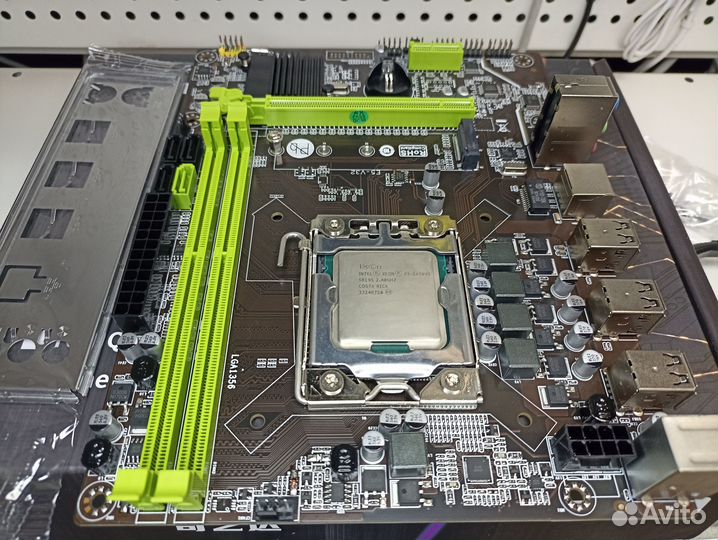 Комплект мат плата intel xeon 2470v2 и 16gb озу