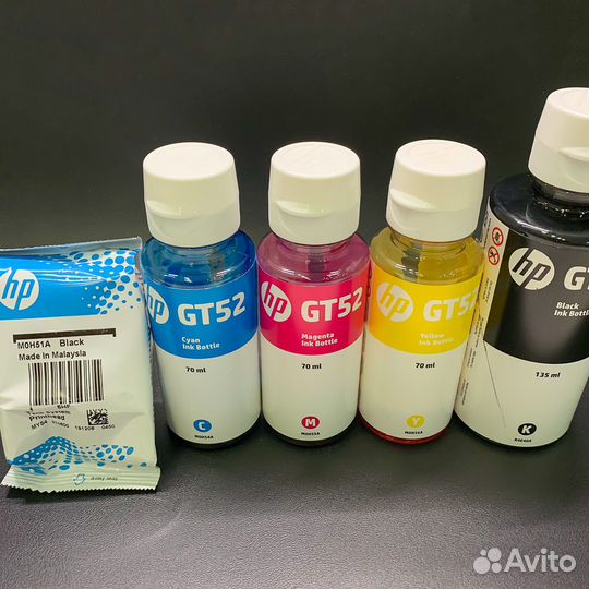 Печатающая головка HP M0H51A черная + краски (б/у)