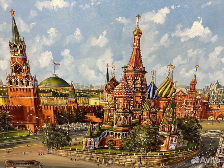 Картина маслом «Москва. Храм Вас. Блаженного»