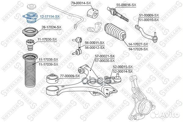 12-17154-SX опора амортизатора переднего Honda