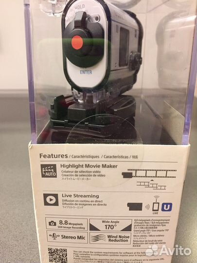 Экшн камера sony hdr as200v гоу-про