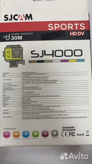 Экшн камера sjcam sj4000