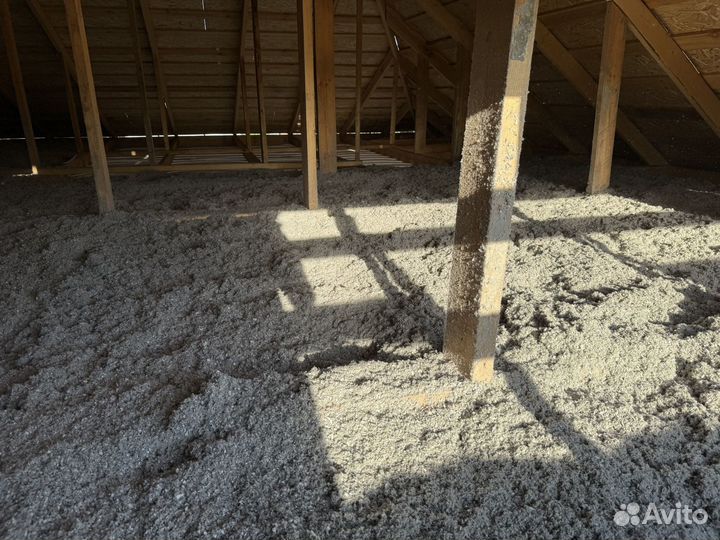 Утепление полов эковатой