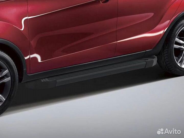 Подножки боковые пороги Hyundai Creta Restyling, 2