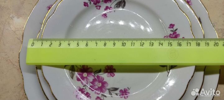 Столовый сервиз Дулево Розовая ветка 1987 год