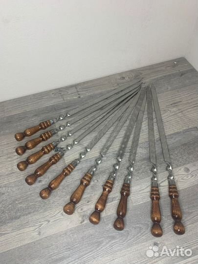 Шампура для люля из нерж с дер.ручкой 18*450мм