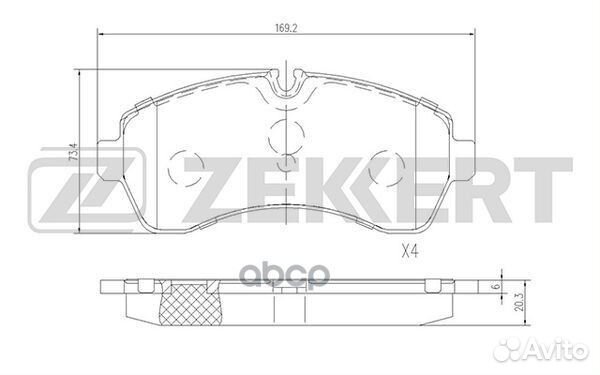 Колодки торм. диск. передн. MB Sprinter 3 5-t