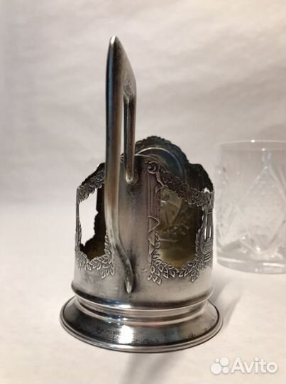 Подстаканник серебряный Чайковский