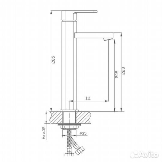 Смеситель для раковины Haiba HB1102, хром