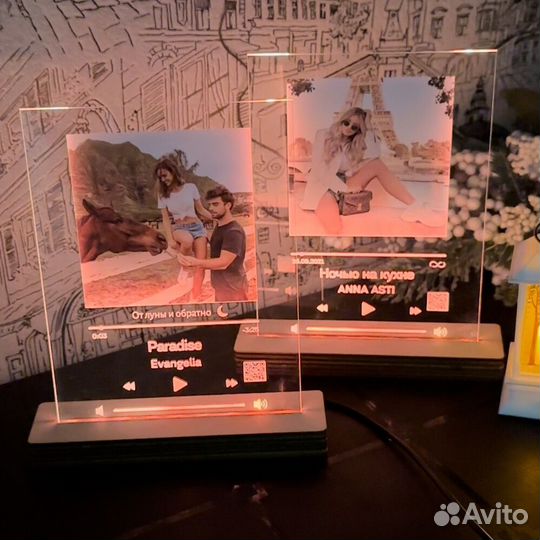 Подарок на день рождения Фото на стекле