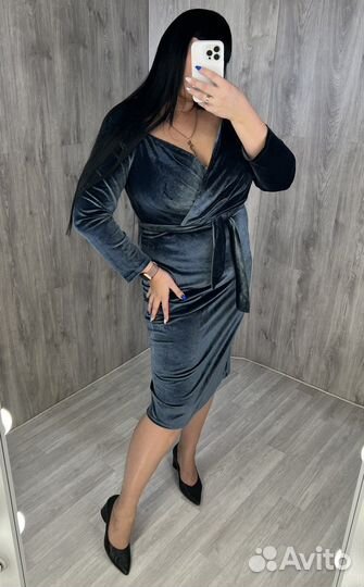 Платье женское велюровое