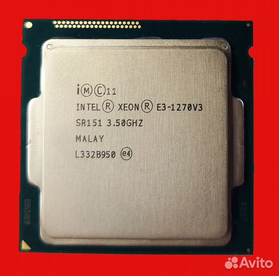 Процессор Xeon E3-1270v3 (Intel Core i7 4790)