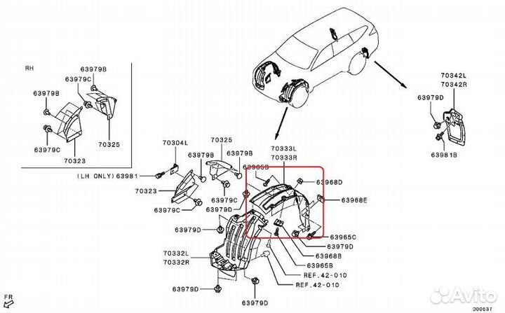 Подкрылок передний левый Mitsubishi Pajero Sport 3