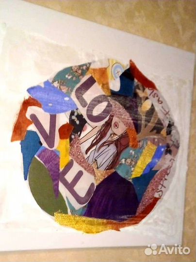 Панно из лоскутов тканей