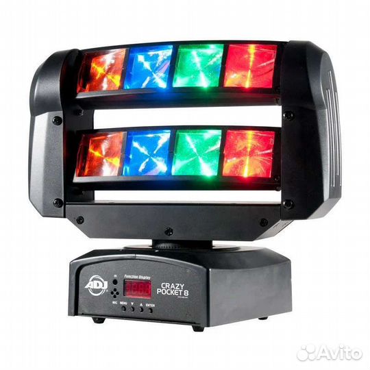 Светомузыка Прибор вращения ADJ Crazy Pocket 8