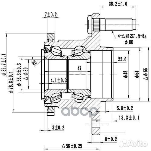 Ступица задняя зад лев Z89273R Zikmar