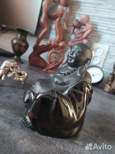 Статуэтка Будда сидячий фигурка из камня старая