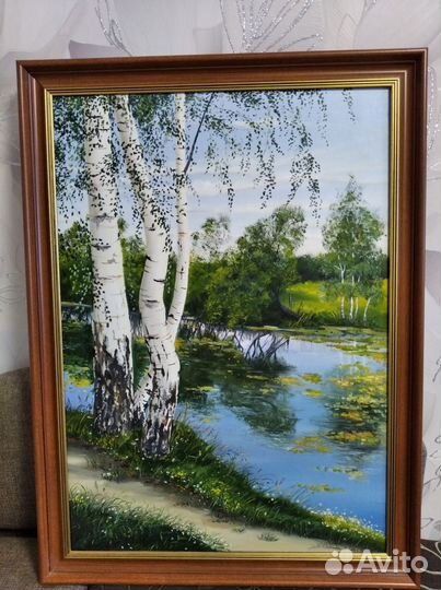 Картина маслом на холсте бу