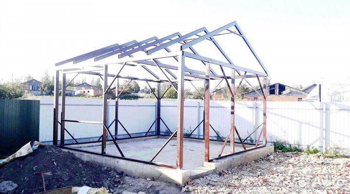 Металлический каркас для боксов