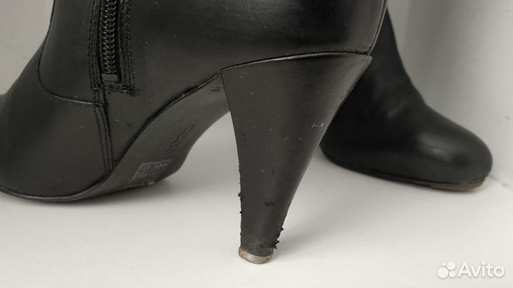 Черные кожаные сапоги ecco jouf размер 38