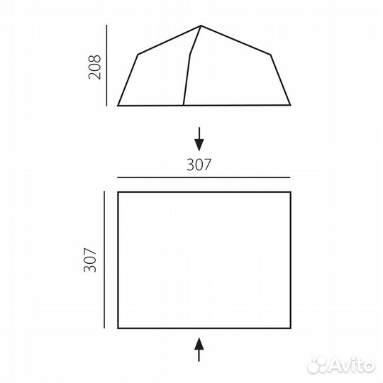 Палатка-шатер BTrace Rest (Зеленый) (T0466)