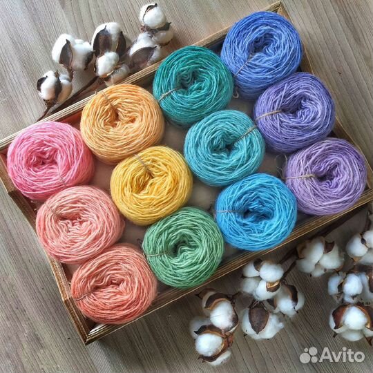 Пряжа ручного окрашивания дундага для вязания