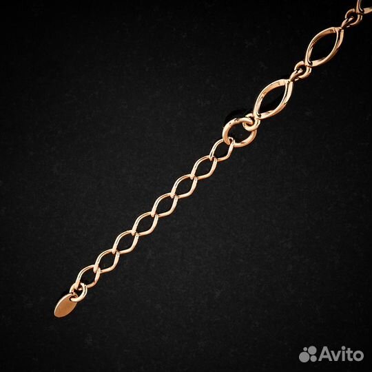 Браслет из красного золота с топазами