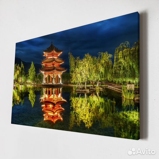 Китайский Храм Природа Китая картина 60х40