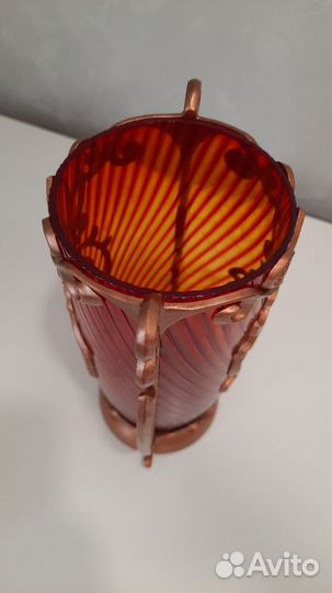 Ваза цветное стекло СССР