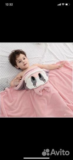 Детское полотенце халат панчо