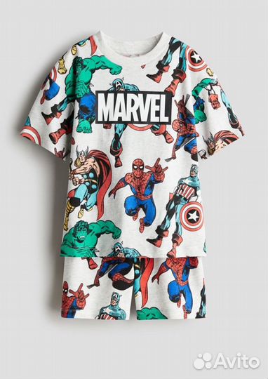 Комплект Marvel шорты футболка H&M 98; 116 новый